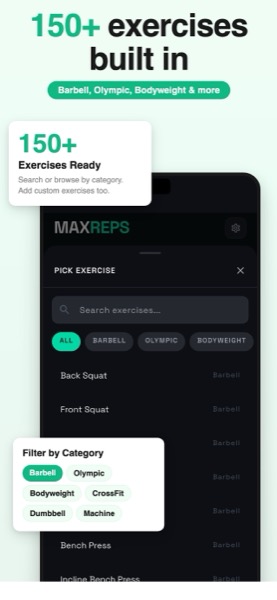 MaxReps screenshot