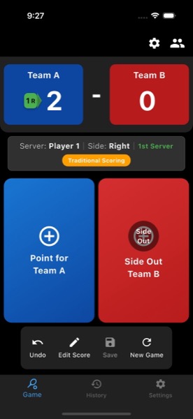 Pickleball Pro Scorekeeper screenshot