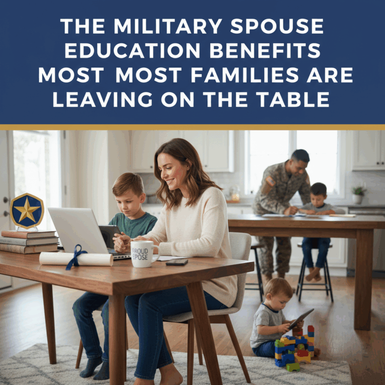 Professional blog header image for article titled: The Military Spouse Education Benefits Most Famil
