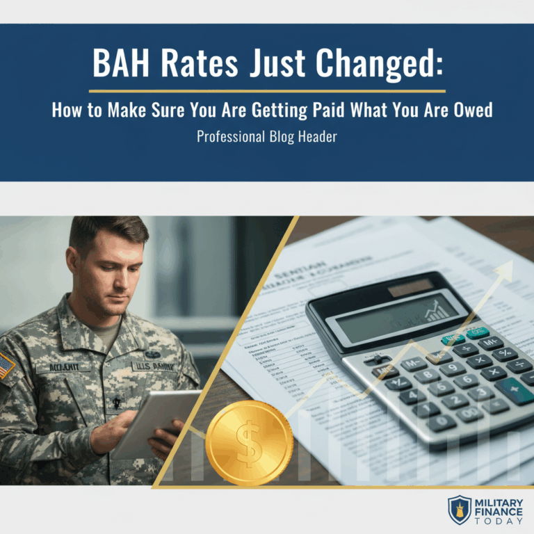 Professional blog header image for article titled: BAH Rates Just Changed: How to Make Sure You Are