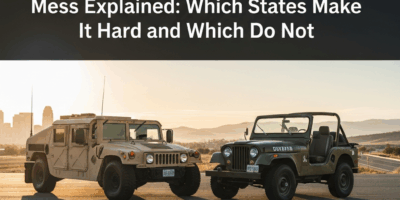 Professional blog header image for article titled: The Military Vehicle Registration Mess Explained: