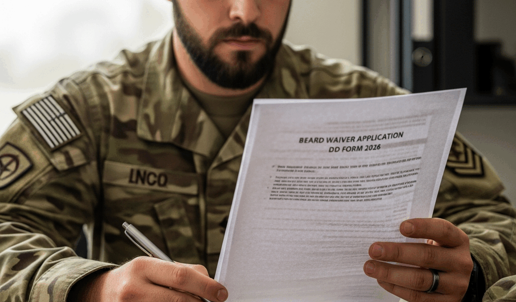 Professional photograph related to: How to Get a Beard Waiver in the Military — 2026. High quality, 